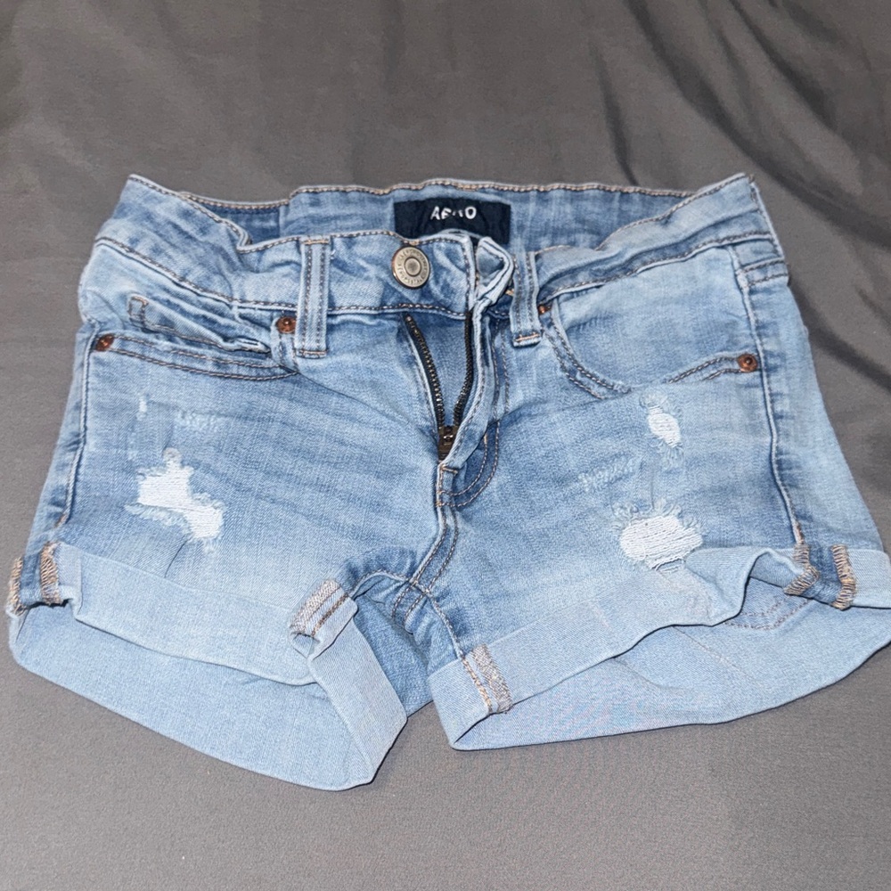 Aeropostale Light Blue Distressed Jean Shorts
